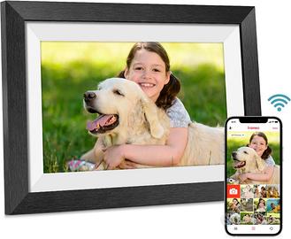 Cornice Digitale Legno Nero WiFi 10,1"