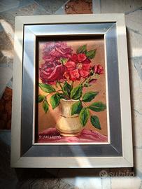 quadro vaso di fiori P. Falchetti 