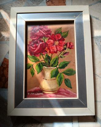 quadro vaso di fiori P. Falchetti 
