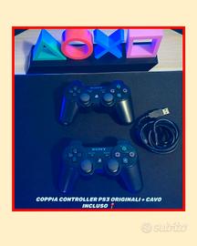 Coppia Controller Sixaxis Ps3 ⚫ + CAVO DI RICARICA