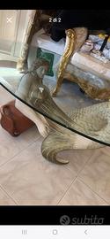 tavolino soggiorno ceramica e cristallo 