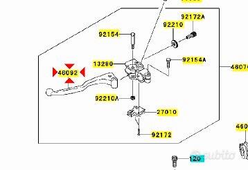 Leva Frizione Kawasaki Ninja 250 460920030