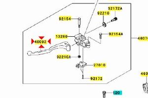 Leva Frizione Kawasaki Ninja 250 460920030