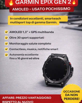 🔥Garmin Epix Gen 2 – AMOLED –🔥