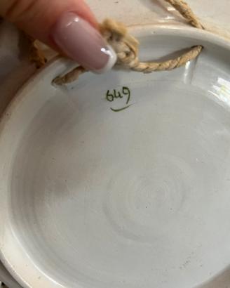 Coppia piatti ceramica Bassano vintage