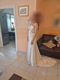 Abito da sposa nuovo made in Italy 100% seta