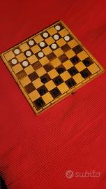 scacchiera dama in legno 