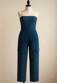 Tuta intera nuova effetto jeans cargo taglia unica