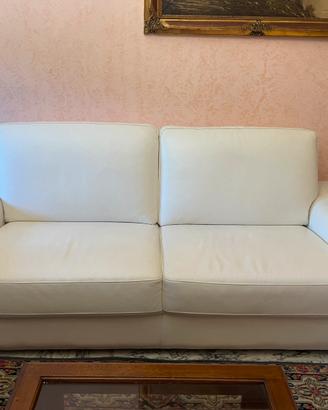 Coppia divani bianchi in pelle chateau d’ax