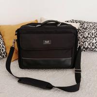 Borsa per PC Manhattan in tessuto telato nero