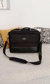 Borsa per PC Manhattan in tessuto telato nero