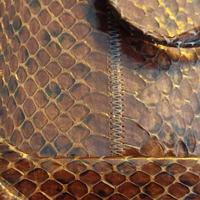 Elegante borsetta vintage in vera pelle di serpent