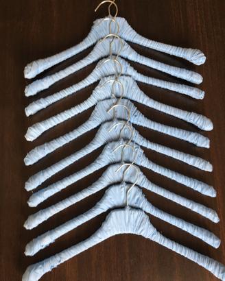 Grucce Rivestite in tessuto CELESTE 50 pezzi