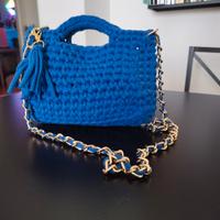 borsa handmade blu royal