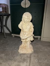 Statua da giardino in cemento, bimba