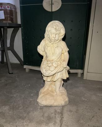 Statua da giardino in cemento, bimba