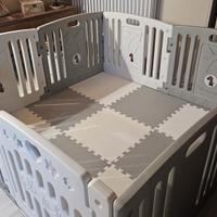 box per bambini 114x114x65 grigio 