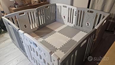 box per bambini 114x114x65 grigio 