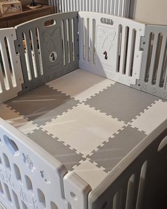 box per bambini 114x114x65 grigio 