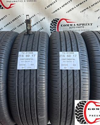 4 PNEUMATICI 215/60 R17 CONTINENTAL ESTIVE