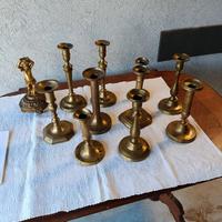 Set porta candela ottone 