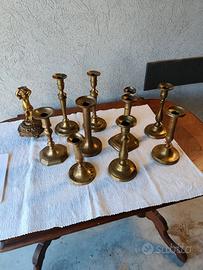 Set porta candela ottone 