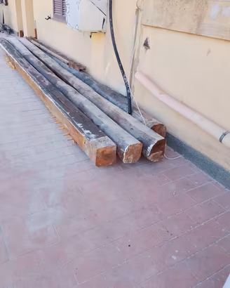 travi in castagno 30x30x lunghi 6 mt stagionati