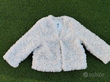 Pellicciotto bianco H&M, taglia 2-4 anni