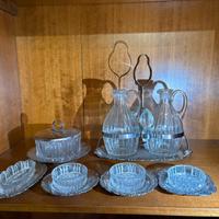set in cristallo olio ,aceto,sale, formaggio,salse