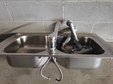 lavello in acciaio inox Franke doppia vasca 