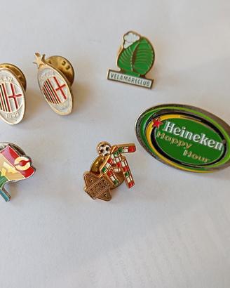 Lotto 6 Spillette Vintage - Milan e Italia 90