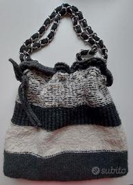 Borsa a tracolla donna in maglia