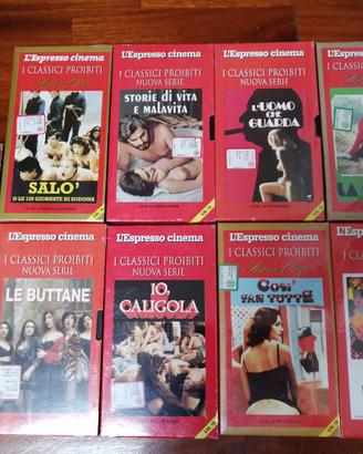 Lotto 9 vhs "I classici proibiti" dell'Espresso