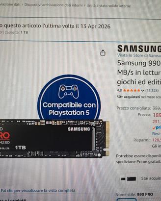 SSD NVMe Samsung 990 PRO 1Tb