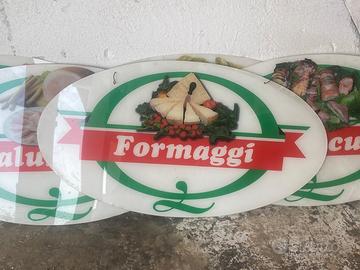 Cartelli espositori per alimentari in PLEXIGLASS