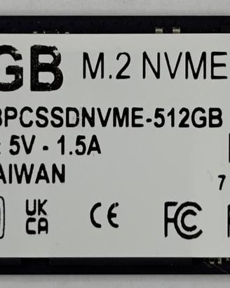 Kit ssd BPC nvme 512 gb m.2 PCIe 3.0 + dissipatore