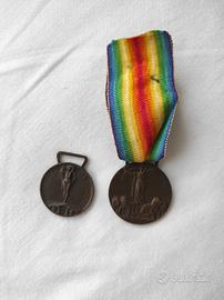 Lotto 2 medaglie bronzo Grande Guerra