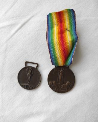 Lotto 2 medaglie bronzo Grande Guerra