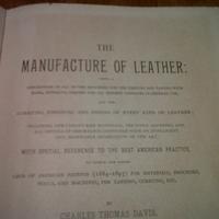 The Manufacture of Leather manuale antico libro