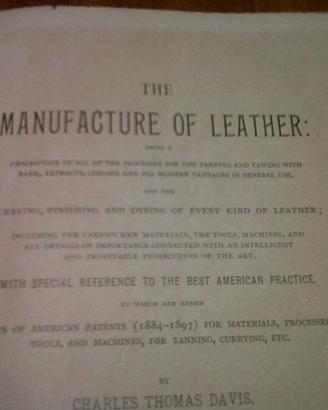 The Manufacture of Leather manuale antico libro