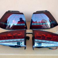 Fanali LED GOLF 7 look GTI, GTD 12-17 rosso fumé