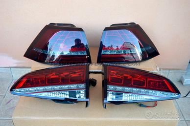 Fanali LED GOLF 7 look GTI, GTD 12-17 rosso fumé