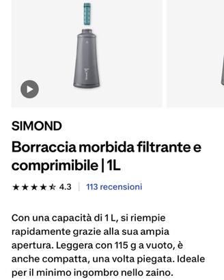 Borraccia filtrante nuova