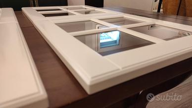 2 ante cucina Bodbyn bianco+vetro NUOVE cm 40x40