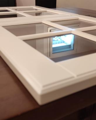 2 ante cucina Bodbyn bianco+vetro NUOVE cm 40x40