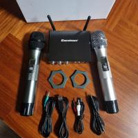 2x Microfoni Wireless Karaoke BT Professionali