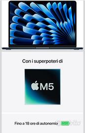 APPLE MacBook Air 13'', Chip M5 Luglio 2026
