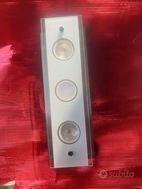 Plafoniera acciaio e vetro con lampade led