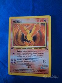 Carta pokemon Moltres 12/62 prima edizione