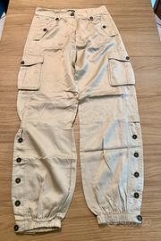 Pantalone lungo da donna misto seta e cotone